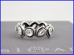 Silpada 925 Sterling Silver Cubic Zirconia BRILLIANCE Eternity Ring R2807 size 8