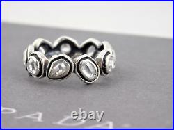 Silpada 925 Sterling Silver Cubic Zirconia BRILLIANCE Eternity Ring R2807 size 8