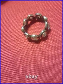 Silpada 925 Sterling Silver Cubic Zirconia BRILLIANCE Eternity Ring R2807 size 8