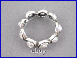 Silpada 925 Sterling Silver Cubic Zirconia BRILLIANCE Eternity Ring R2807 size 8