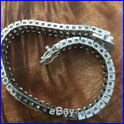 Silpada B1390 DOUBLE CZ Sterling Silver Tennis Bracelet. 925 Cubic Zirconia Rare