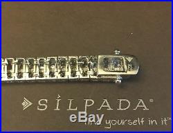 Silpada B1390 DOUBLE CZ Sterling Silver Tennis Bracelet. 925 Cubic Zirconia Rare