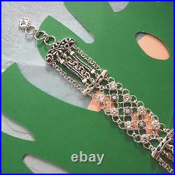 Silpada Cavalier Sterling Silver Cubic Zirconia Bracelet