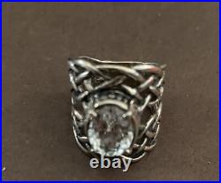 Silpada'Justify' Sterling Silver Cubic Zirconia Ring Sz 6