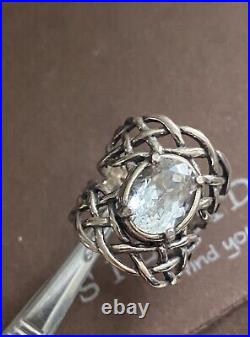 Silpada'Justify' Sterling Silver Cubic Zirconia Ring Sz 6