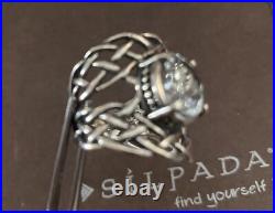 Silpada'Justify' Sterling Silver Cubic Zirconia Ring Sz 6