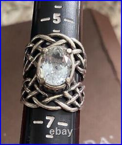 Silpada'Justify' Sterling Silver Cubic Zirconia Ring Sz 6