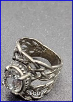 Silpada'Justify' Sterling Silver Cubic Zirconia Ring Sz 6