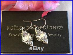 Silpada Marquise Cubic Zirconia Sterling Silver Earrings W1884 MINT IN BOX