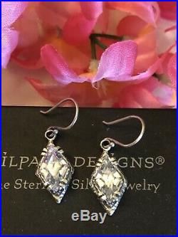 Silpada Marquise Cubic Zirconia Sterling Silver Earrings W1884 MINT IN BOX