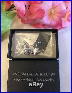 Silpada Marquise Cubic Zirconia Sterling Silver Earrings W1884 MINT IN BOX