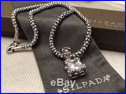 Silpada N1106 17 Popcorn Necklace & S0979 Uptown Cubic Zirconia Pendant NIB