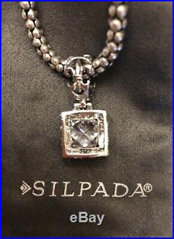 Silpada N1106 17 Popcorn Necklace & S0979 Uptown Cubic Zirconia Pendant NIB