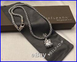 Silpada N1106 17 Popcorn Necklace & S0979 Uptown Cubic Zirconia Pendant NIB