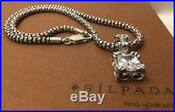 Silpada N1106 Popcorn Necklace + S0979 Uptown Cubic Zirconia Pendant MINT BOXED