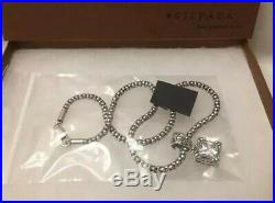 Silpada N1106 Popcorn Necklace + S0979 Uptown Cubic Zirconia Pendant MINT BOXED