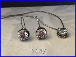 Silpada N1969 Center Stage Cubic Zirconia Necklace & Matching Earrings W1863