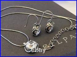 Silpada N1969 Center Stage Cubic Zirconia Necklace & Matching Earrings W1863