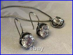 Silpada N1969 Center Stage Cubic Zirconia Necklace & Matching Earrings W1863