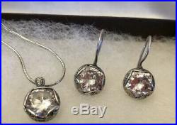 Silpada N2380 W2393 Cinema Star Cubic Zirconia Necklace & Earrings Set