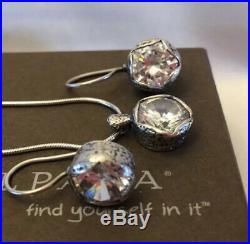 Silpada N2380 W2393 Cinema Star Cubic Zirconia Necklace & Earrings Set