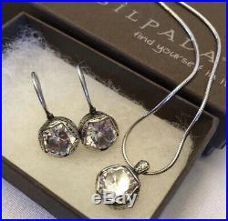 Silpada N2380 W2393 Cinema Star Cubic Zirconia Necklace & Earrings Set