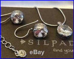 Silpada N2380 W2393 Cinema Star Cubic Zirconia Necklace & Earrings Set