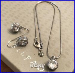 Silpada N2380 W2393 Cinema Star Cubic Zirconia Necklace & Earrings Set