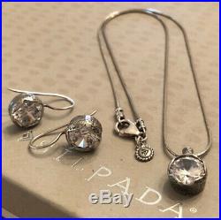 Silpada N2380 W2393 Cinema Star Cubic Zirconia Necklace & Earrings Set