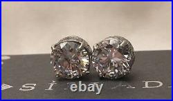 Silpada P2381 Cubic Zirconia Crown Jewel Stud Earrings MINT IN BOX