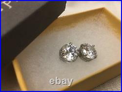 Silpada P2381 Cubic Zirconia Crown Jewel Stud Earrings MINT IN BOX