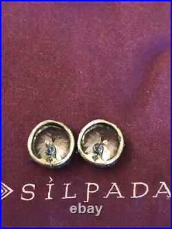 Silpada P2381 Cubic Zirconia Crown Jewel Stud Earrings MINT IN BOX