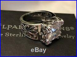 Silpada R0981 Size 5 Uptown Cubic Zirconia Sterling Silver Filigree Ring BNIB