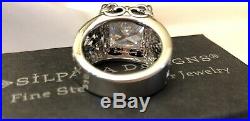 Silpada R0981 Size 5 Uptown Cubic Zirconia Sterling Silver Filigree Ring BNIB