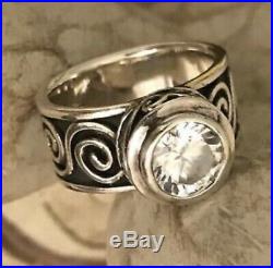 Silpada R1233 Bezel Set Cubic Zirconia & Sterling Silver Ring SZ 5 1/2