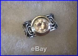 Silpada R1233 Bezel Set Cubic Zirconia & Sterling Silver Ring SZ 5 1/2