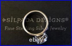 Silpada R1233 Bezel Set Cubic Zirconia Sterling Silver Ring Size 8 RARE HTF