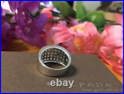 Silpada R1405 Size 7 Cubic Zirconia Sterling Silver Filigree Ring MINT