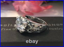 Silpada R3368 Blissful Thinking Cubic Zirconia Sterling Silver RingSize 6 NEW