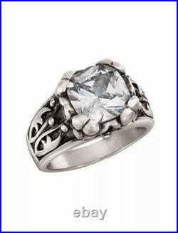 Silpada R3368 Blissful Thinking Cubic Zirconia Sterling Silver RingSize 6 NEW