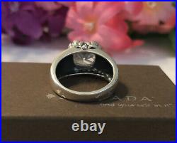 Silpada R3368 Blissful Thinking Cubic Zirconia Sterling Silver RingSize 6 NEW