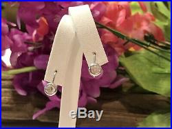 Silpada RARE HTF Cubic Zirconia Sterling Silver Earrings Locking Wires MINT