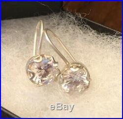 Silpada RARE W1332 Cubic Zirconia Sterling Silver Earrings