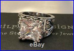 Silpada Size 7 Uptown Cubic Zirconia Sterling Silver Ring R0981 MINT