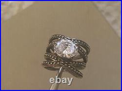 Silpada'Sparkle On' Cubic Zirconia Ring in Sterling Silver Sz 6