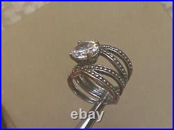 Silpada'Sparkle On' Cubic Zirconia Ring in Sterling Silver Sz 6