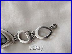 Silpada Sterling Silver CZ Crystal Hematite Tuxedo Bracelet B2713 cubic $279