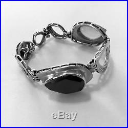 Silpada Sterling Silver CZ Crystal Hematite Tuxedo Bracelet B2713 cubic $279