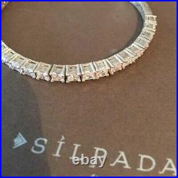 Silpada Sterling Silver Flexible Cubic Zirconia Cuff Bracelet B2094