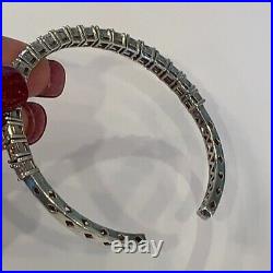 Silpada Sterling Silver Flexible Cubic Zirconia Cuff Bracelet B2094